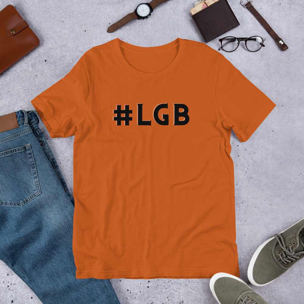 #LGB Lets Go Brandon Black Text T-Shirt