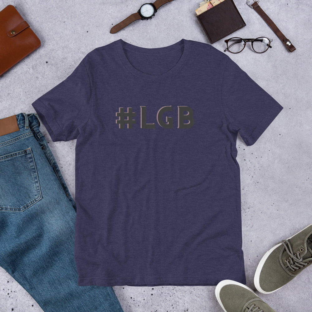 #LGB Lets Go Brandon Black Text T-Shirt