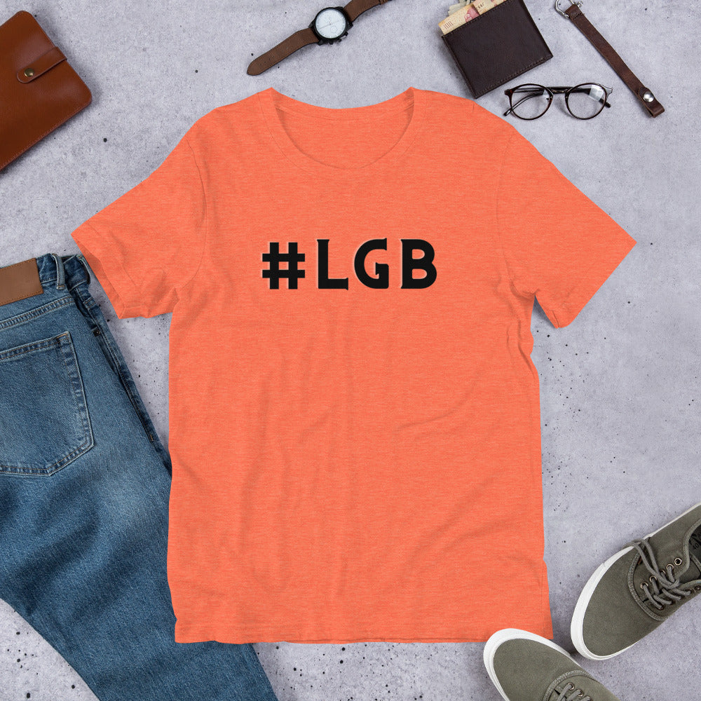 #LGB Lets Go Brandon Black Text T-Shirt