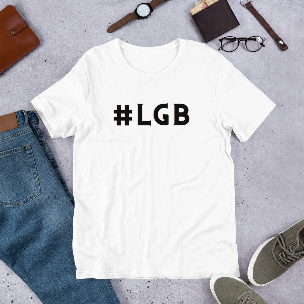 #LGB Lets Go Brandon Black Text T-Shirt